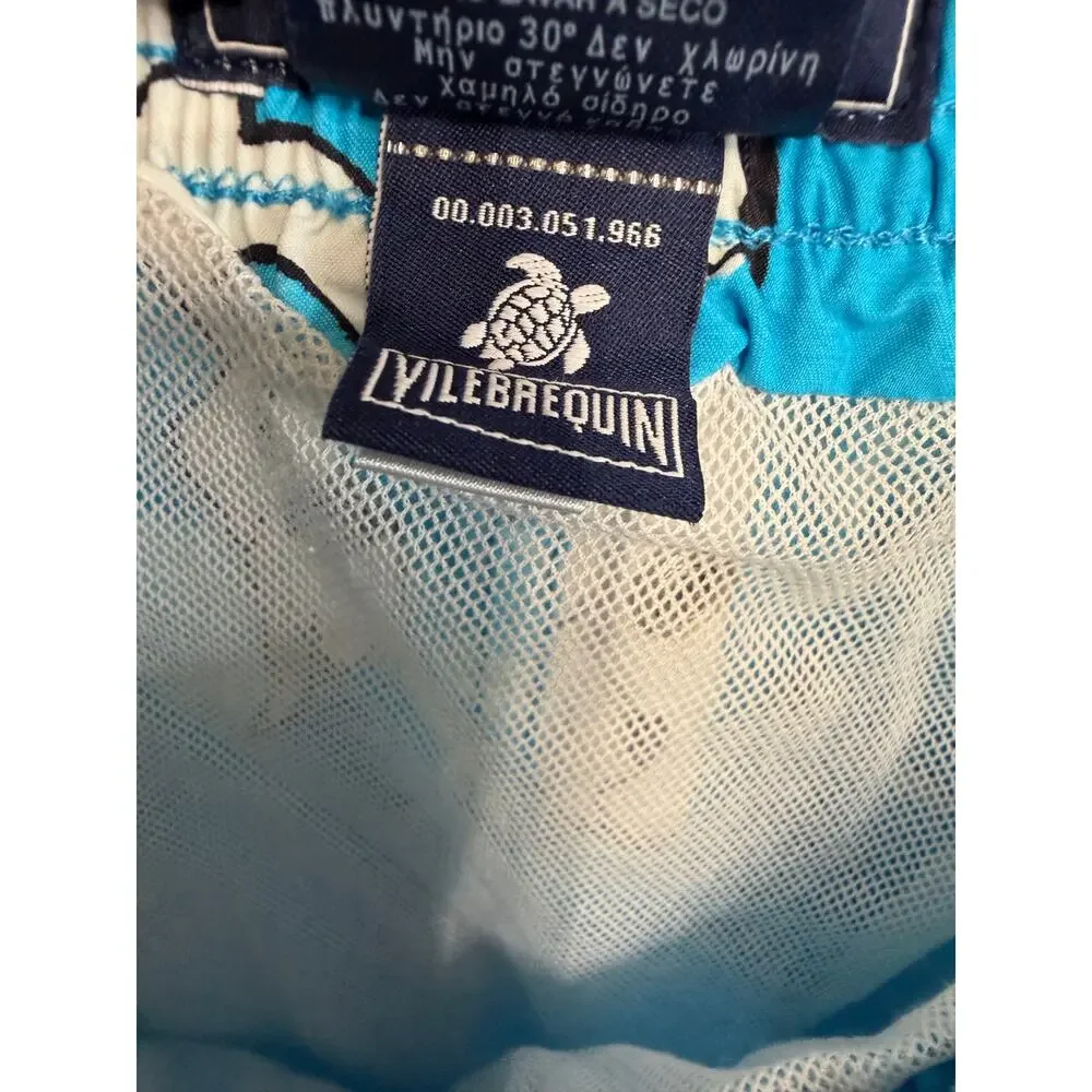 Vilebrequin Men's Moorea Bears on Ice Swim Trunk Blue Men's XL